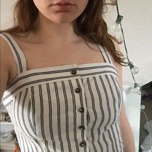Stripped button tank top from Tilly's